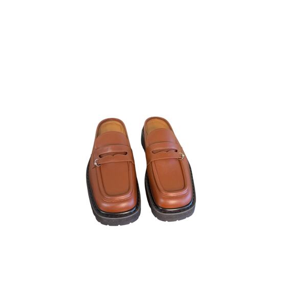 Marni NIB Piercing 2.0 Chunky Sabot Loafers in Cognac Size 40 - Picture 4 of 13
